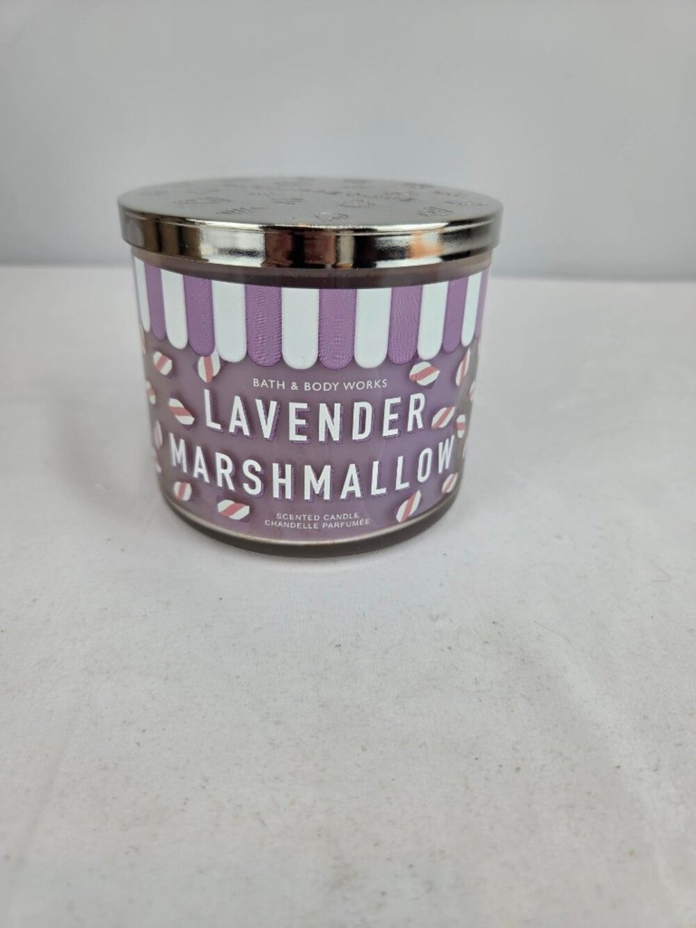 Bath & Body Works Lavender Marshmallow 3-Wick Candle 14.5 oz NEW